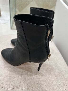 Jimmy Choo Black Pointed-Toe Stiletto Zip Ankle Boots